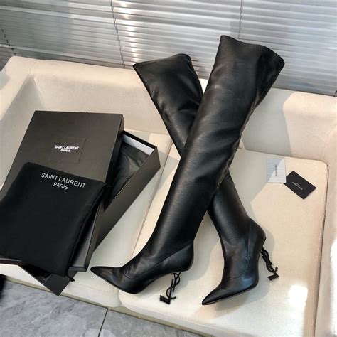 ysl skincare boots|ysl boots with ysl heel.